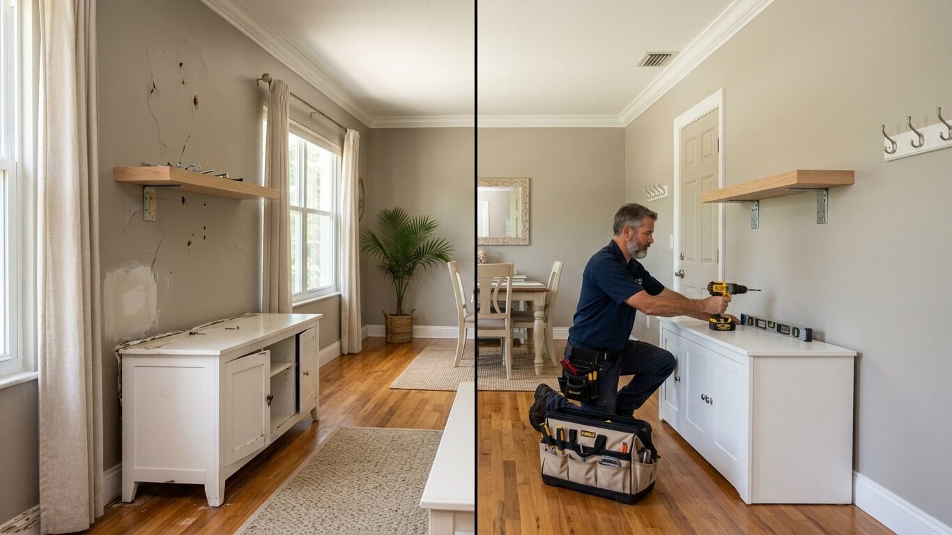 Expert Handyman Services in St. Petersburg, FL repairing drywall, doors and cabinets